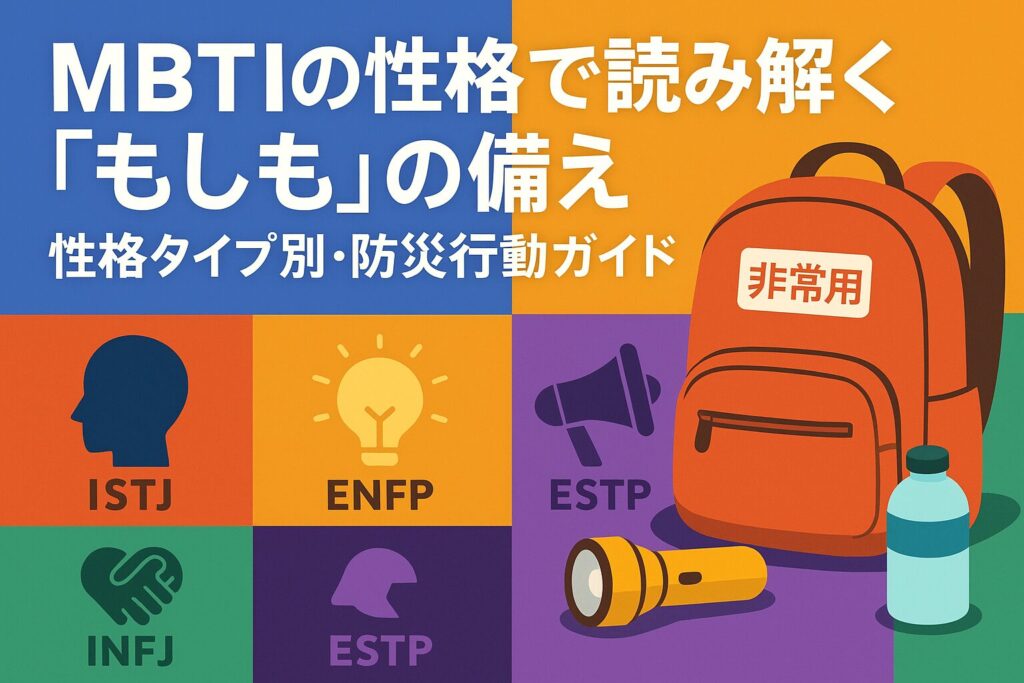 MBTIの性格で読み解く「もしも」の備え
